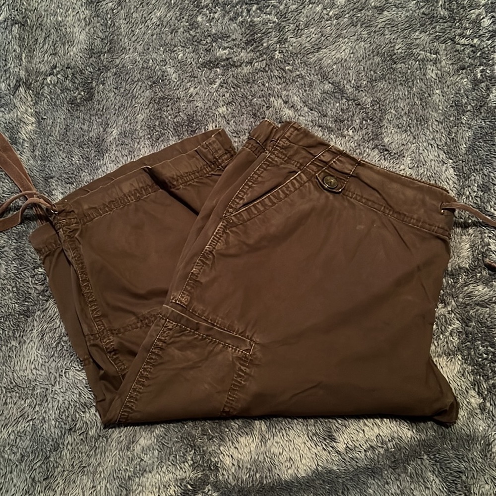 Calvin Klein black cropped cargo style pants